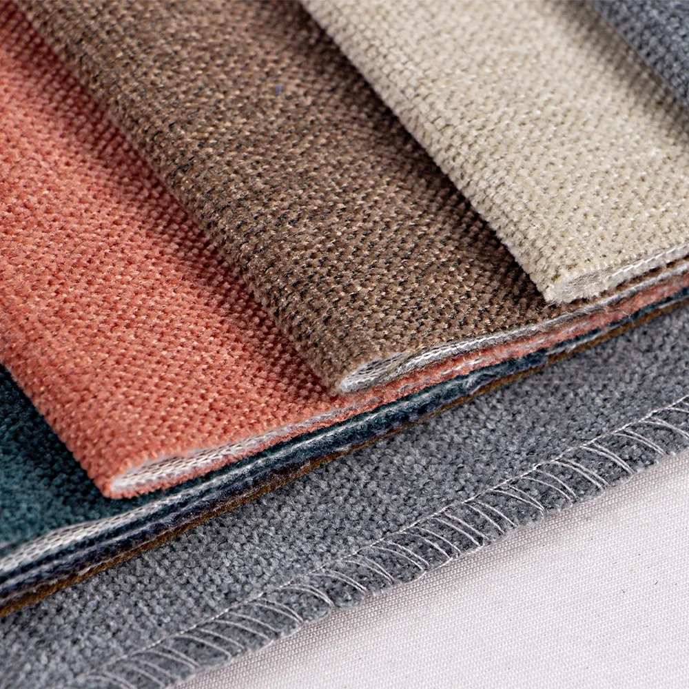 Furniture fabric have ready goods linen looks plain  chenille fabric multi color fabrics  for sofa covers