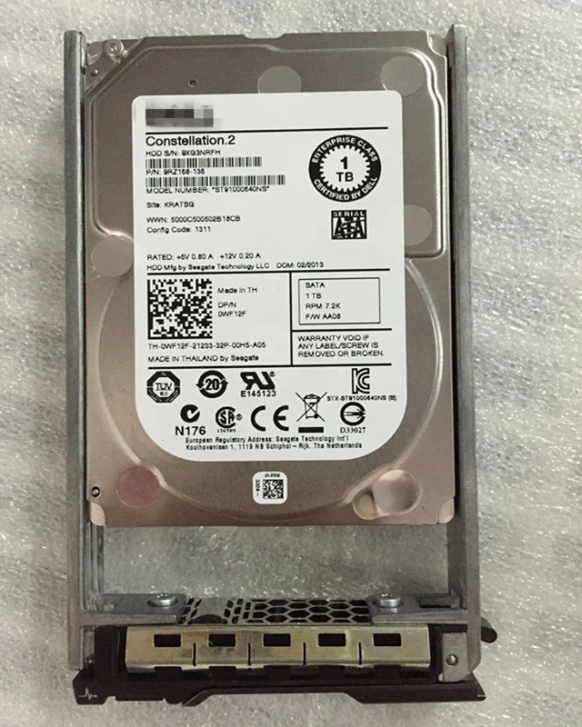 Новый оригинальный внутренний жесткий диск для сервера Dell 1T 3 5 7 2 K SAS HDD
