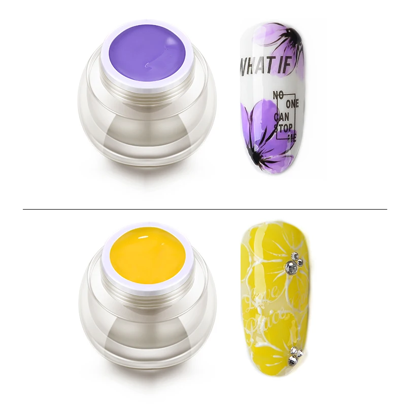 3D Paste Nail Art Embossed Carving Painting UV Gel for Nail Easily Soak Creamy Nails Polish Soak Off Lacquer Varnish UV Gel MSDS