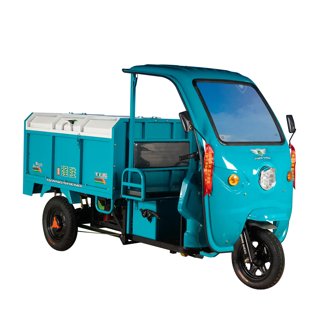 Electric cargo Trike Box-type Bucket Truck Battery Powered Auto Rickshaw for Cargo or Goods or Garbage From QSD EV Factory