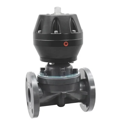 DN15-DN100 PFTE UPVC Plastic Flange End Pneumatic Diaphragm Valve