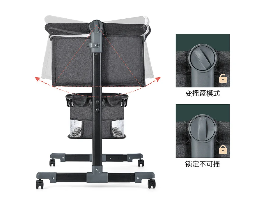 2023 Crib Baby Bed Cradle Multifunctional Mobile Foldable Baby Beds for New born