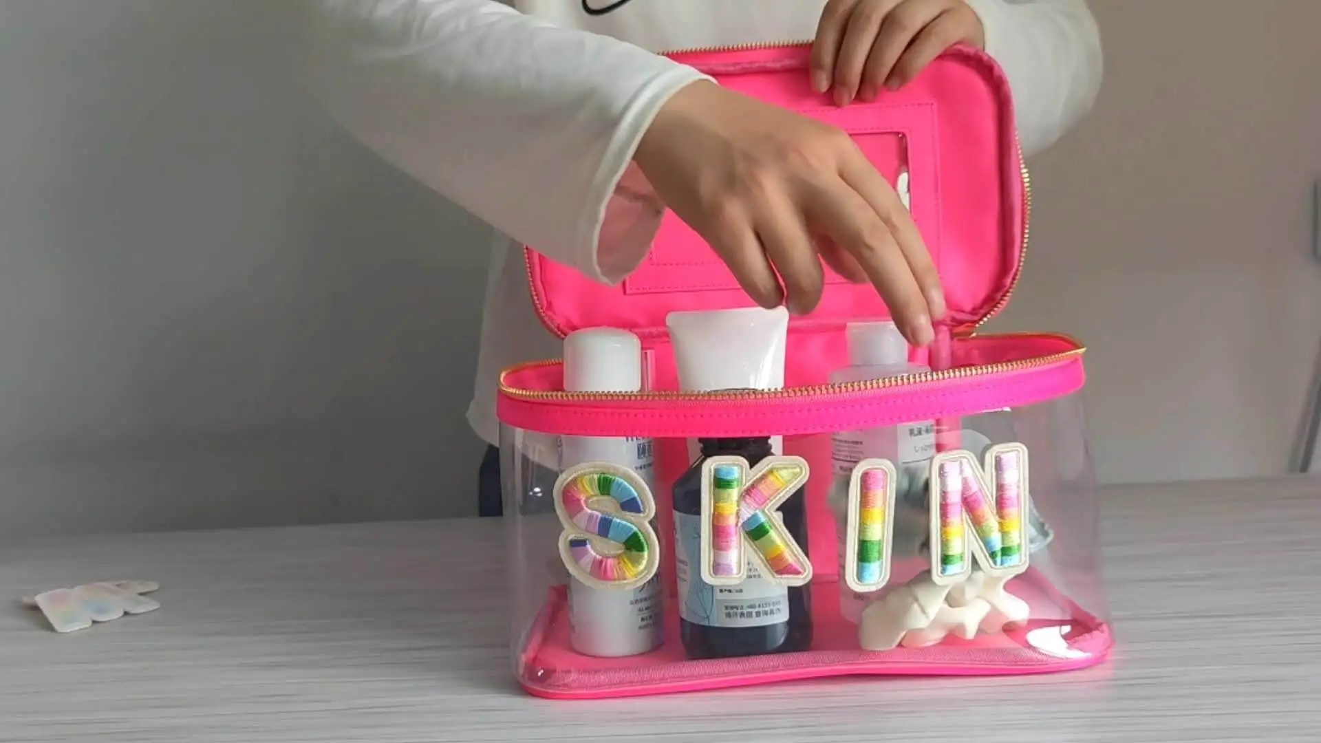 Wholesale custom patch embroidery letter DIY iron on 3m eye patch hoodie Rainbow color chenille patches alphabet stickers