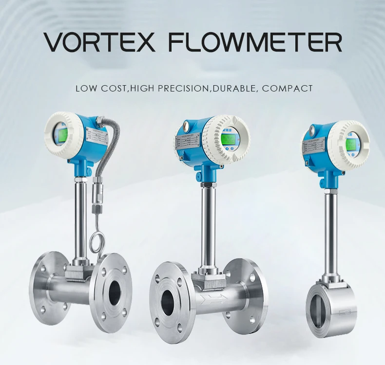 Manufacturer Sales Low Price Digital RS485 Air Compressed Flowmeter Vortex Flow Transmitter Flow Meter
