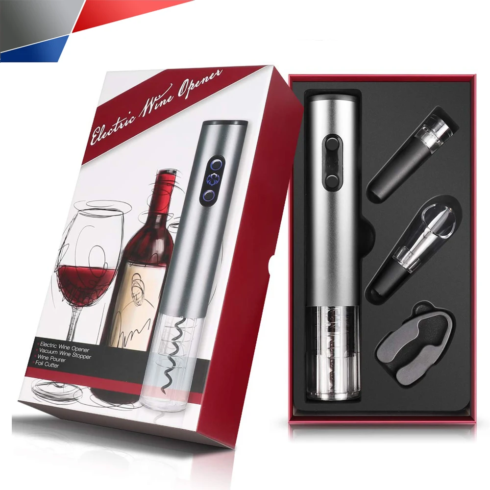 Portable Automatic Stainless Steel Wine Bottle Opener Set