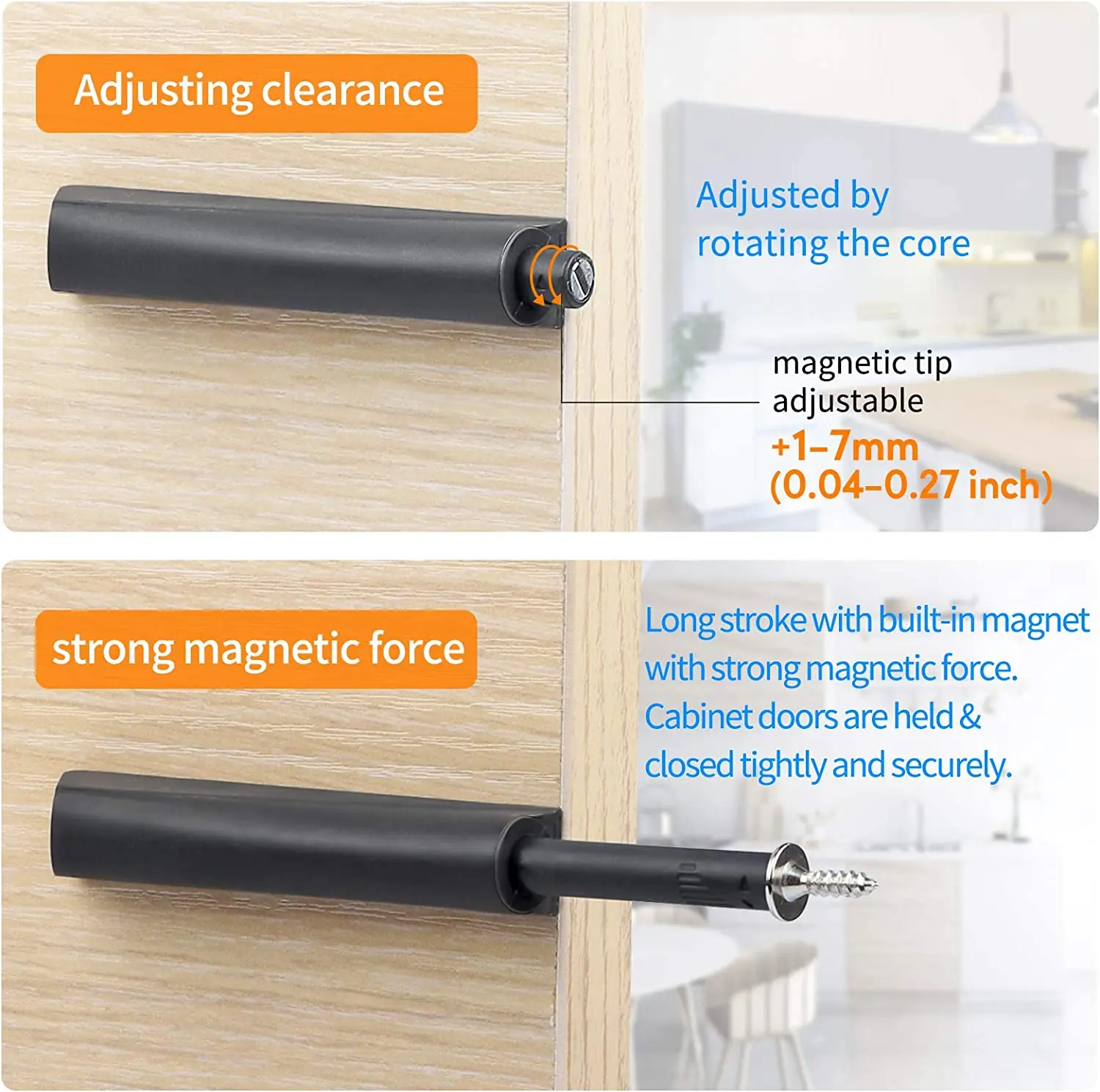 Indoor Drawer Closet Latch Bouncer Self Elastic Closing Cupboard Door Openers Magnetic Latches