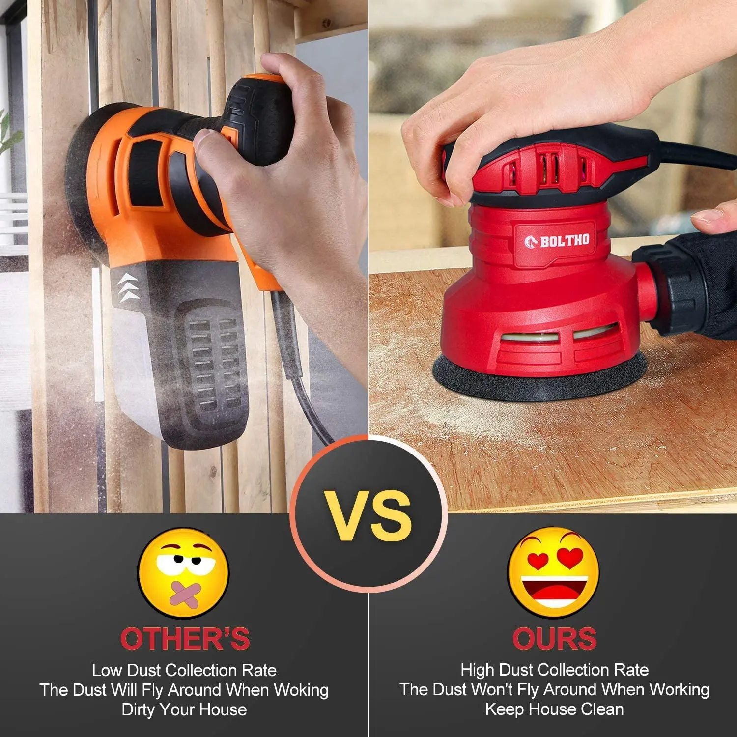 
High Quality hight speed Orbital Sander , Efficient Dust Collector 240W 12000RPM 