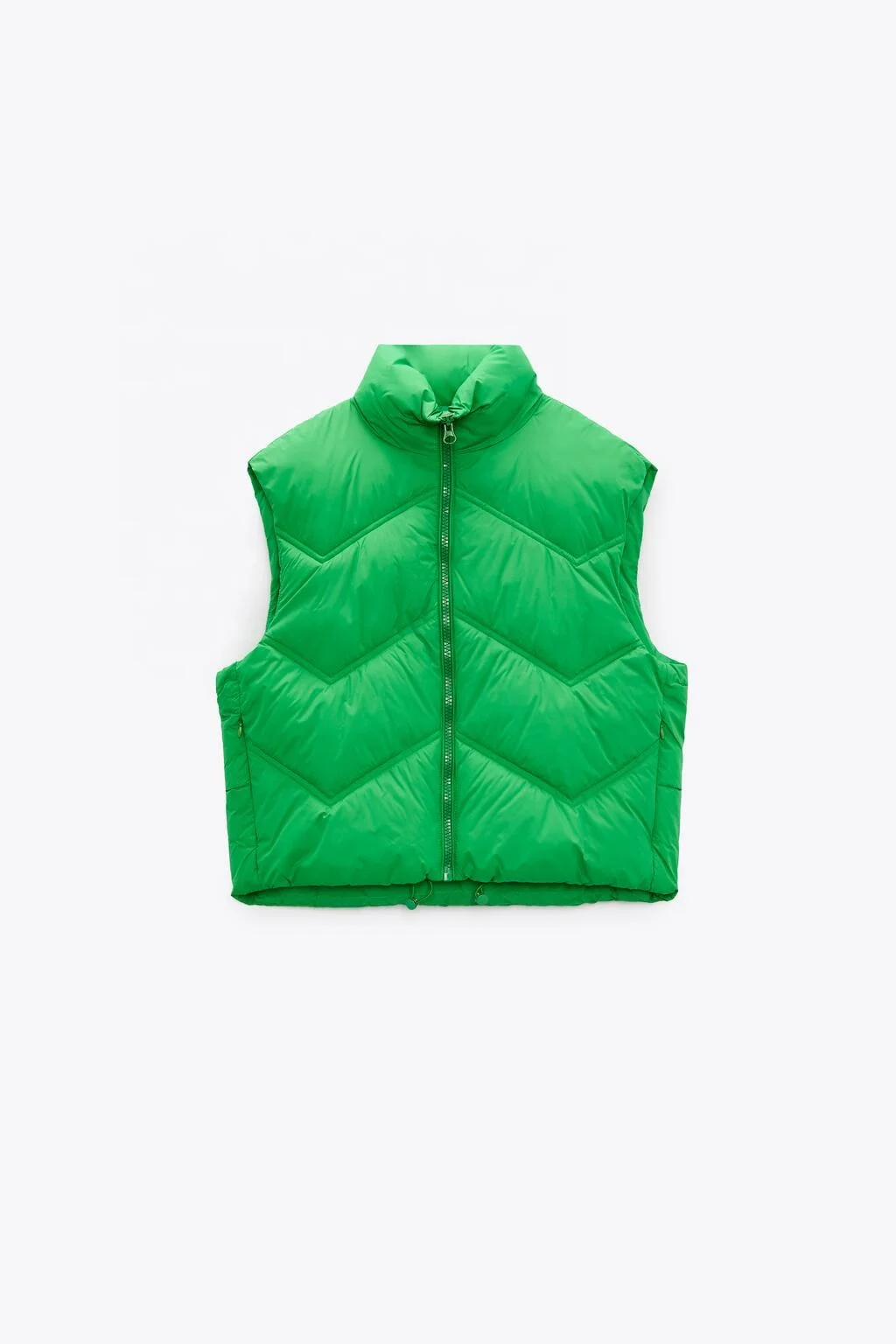 Women Outdoor Padded Vest Fashionable Ladies Lightweight Sleeveless Zip Stand Collar Quilted Gilet Jackets