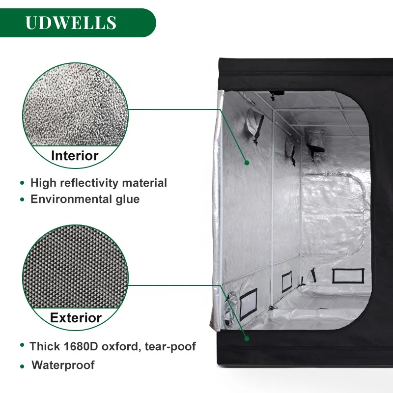  UDWELLS 300x300x200 120x120x80 10x10 огромный 1680D прочный Майларовый комнатный растительный