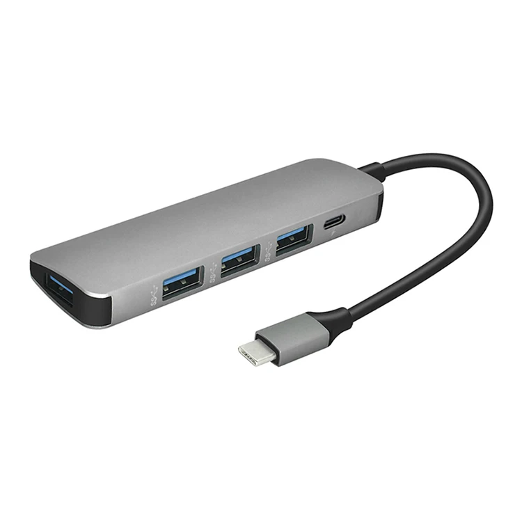 Doonjiey 4K USB C Hub type c  to usb 3.0  with pd port  Adapter for Mac-book Pro Thunderbolt 5 in 1  Type C Hub
