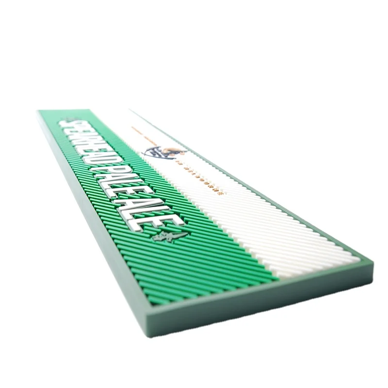 
OEM barware manufacturer promotion wine custom rubber beer drip spill soft PVC bar runner mat 