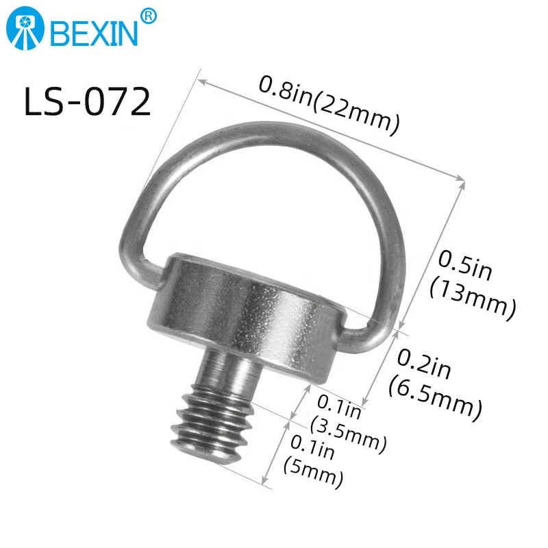 BEXIN wholesale factory price 1/4-D ring socket quick release installation tripod adapter camera thumb screw hidden camera screw