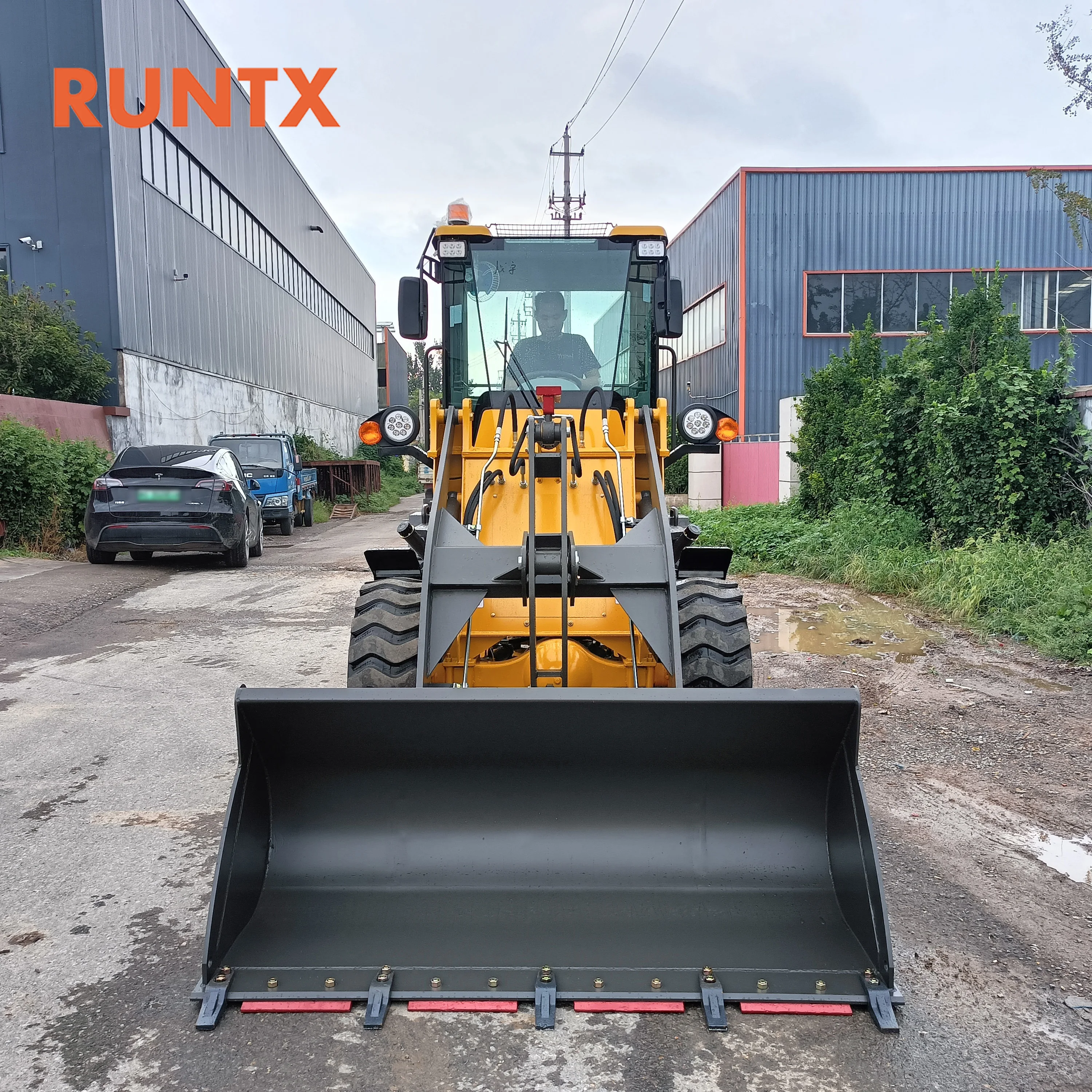 RUNTX 0.8ton 1 ton mini front end loader chaegeuse sur pneus for sale