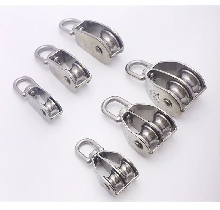 Customized Manufacturer M15-M100 Stainless Steel Rigging Swivel Eye Wire Rope Pulley Block