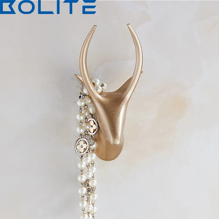 Manufacturer New Design Of Elk Shaped Bathroom Hardware Hooks Track Towels Hangers Hangers Robes Hooks