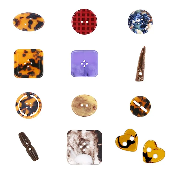 wholesale fashion custom 2 holes irregular flat plastic buttons for garment shirt