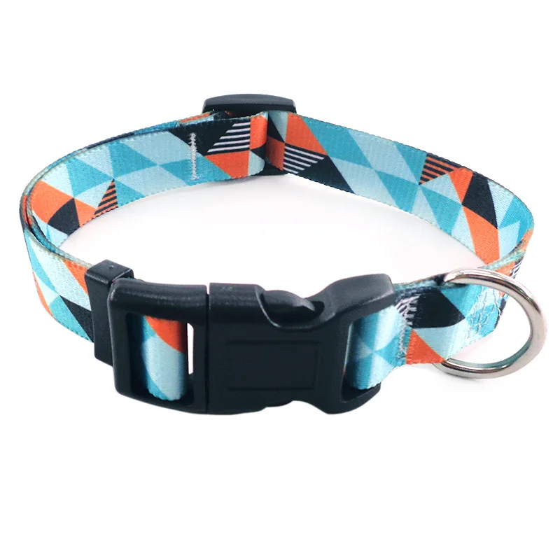 Hot-selling high-quality durable and comfortable polyester small and medium-sized pets Bohemian style pet traction collar