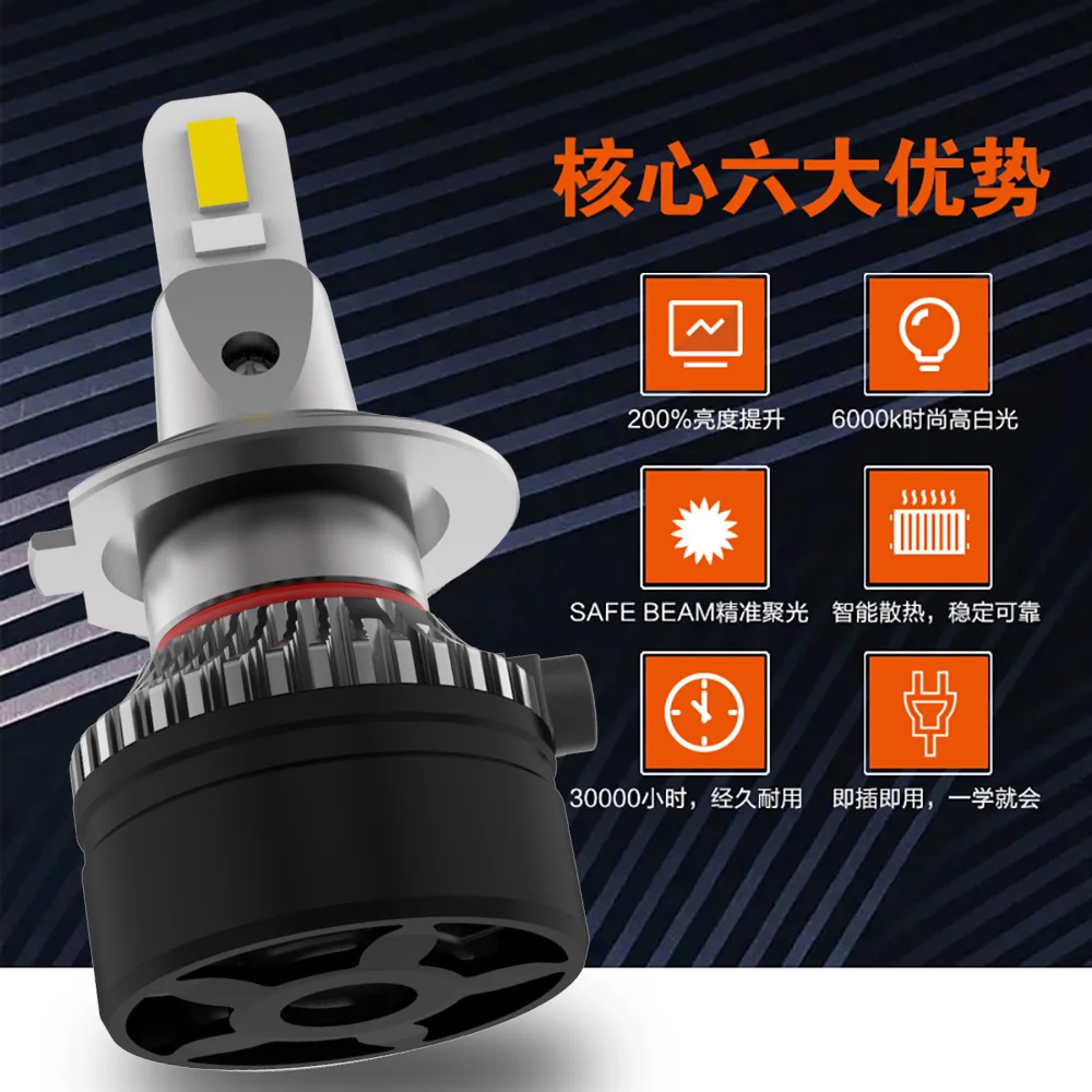 Newest 15W 3000LM Led Light H4 H7 H11 H13 9004 9005 9006 9012 U6 Car Led Headlight