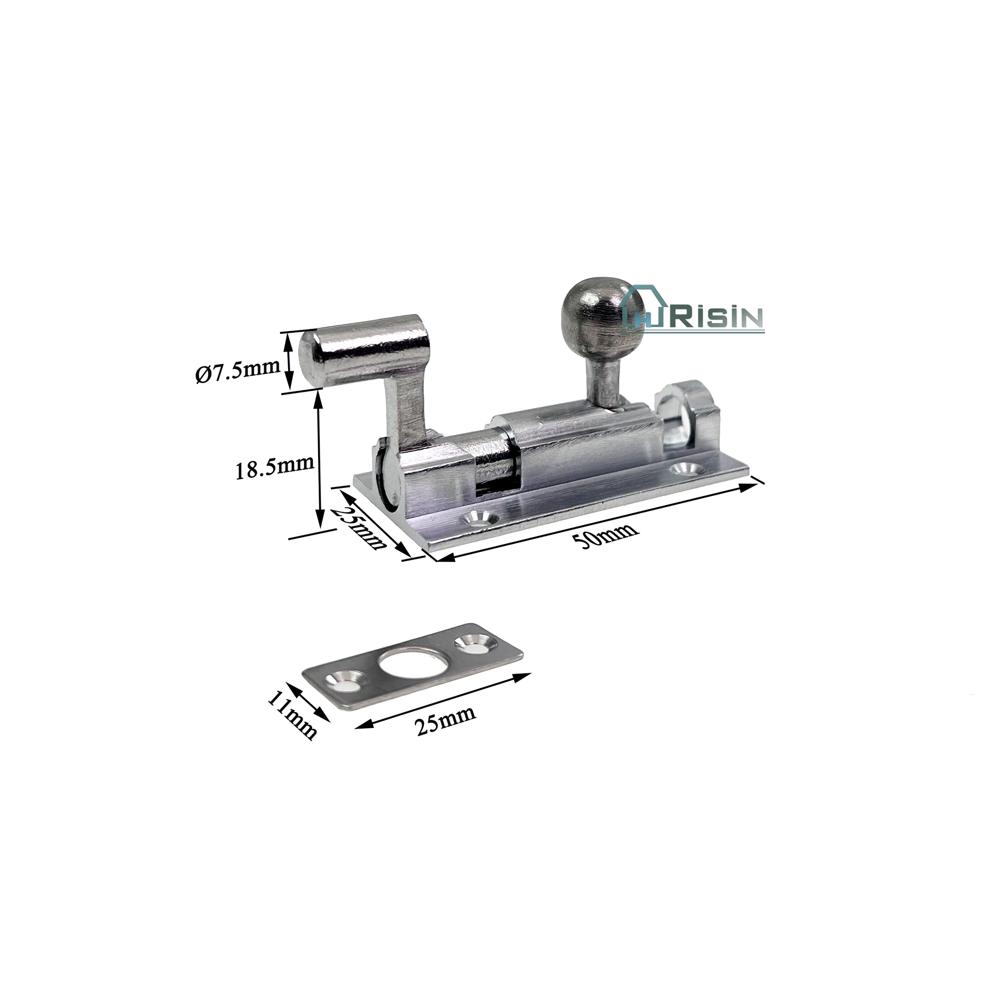 Цельный латунный скользящий болт