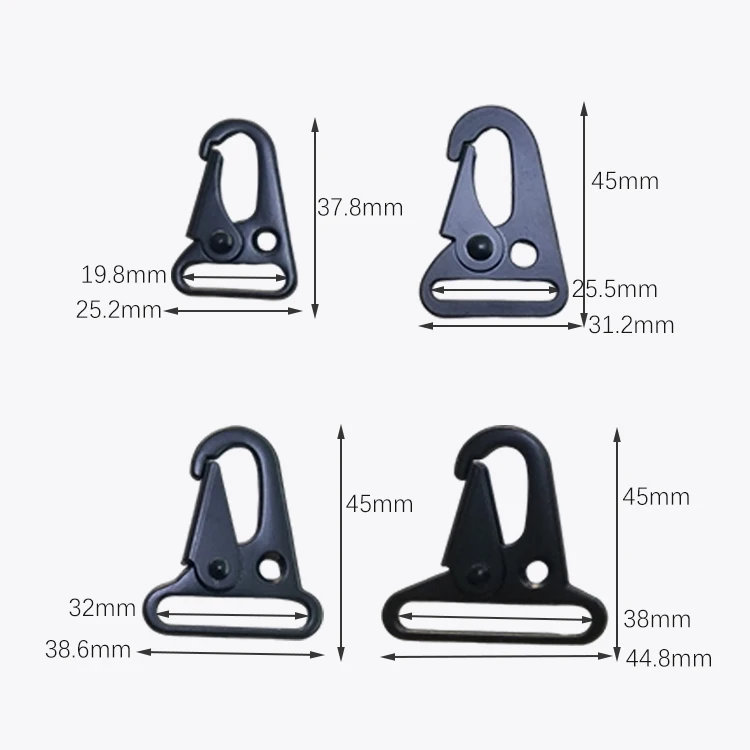 Custom Outdoors Bag Backpack Tactical BuckleZinc Alloy Olecranon Clasp clips Metal Eagle Beak snap hook