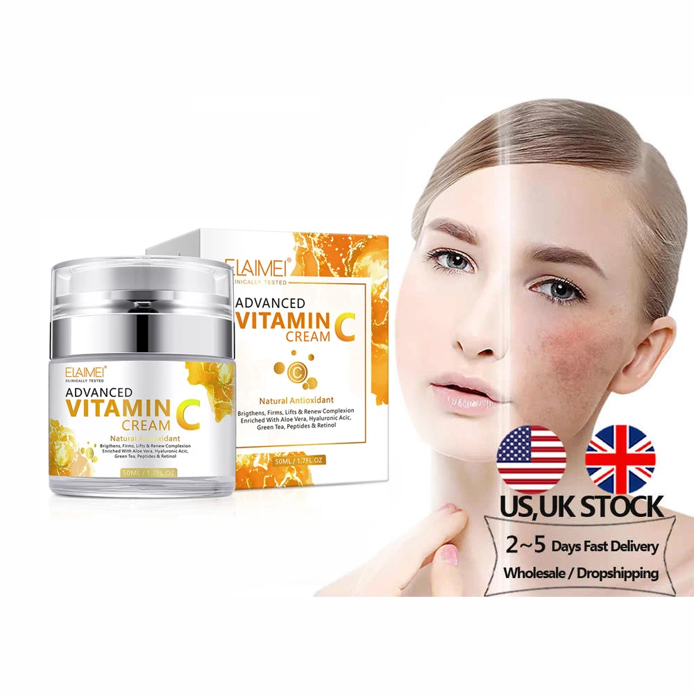 Elaimei антивозрастной коллагеновый крем для лица против морщин восстанавливающий с витамином