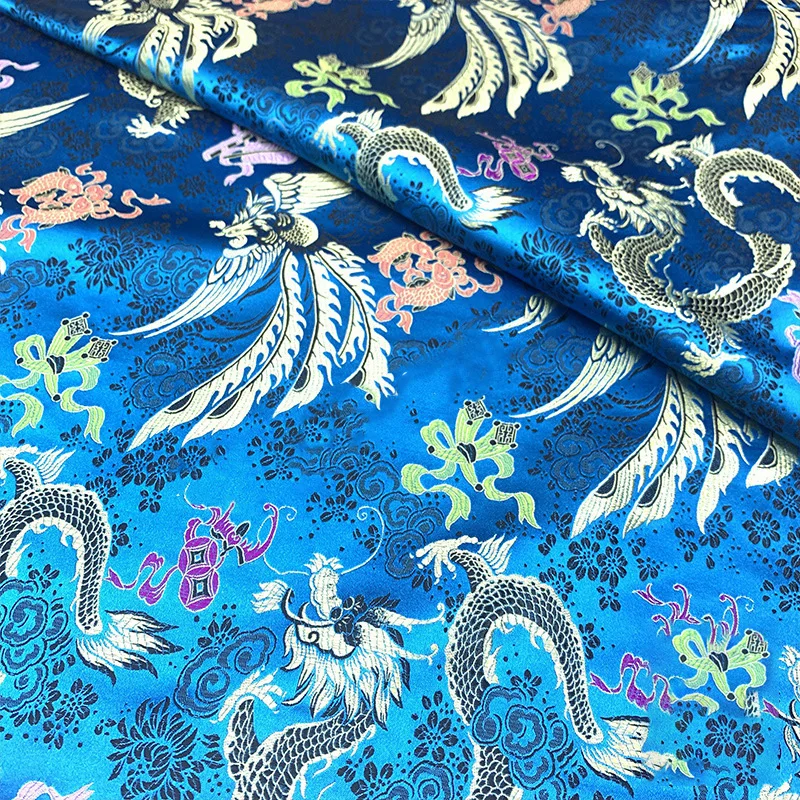 Wholesale Brocade Fabric Dragon Cheongsam Suit Silk Brocade Jacquard Fabric