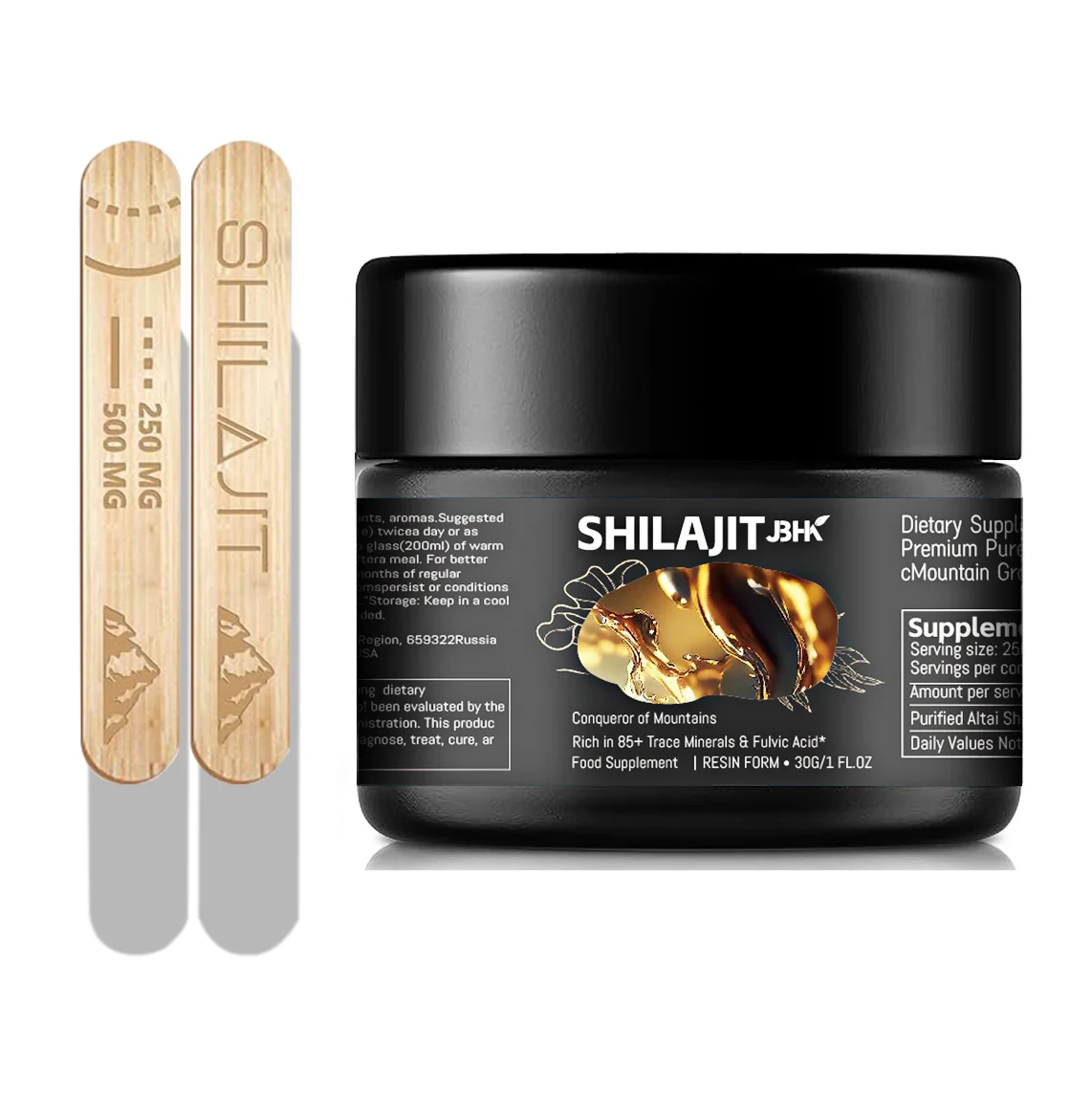 OEM /ODM  Shilajit Resin rich Trace Minerals for IMMUNITY SYSTEM shilajit  Hot sell Shilajit 50g/ 30g  Pure Himalayan Organic