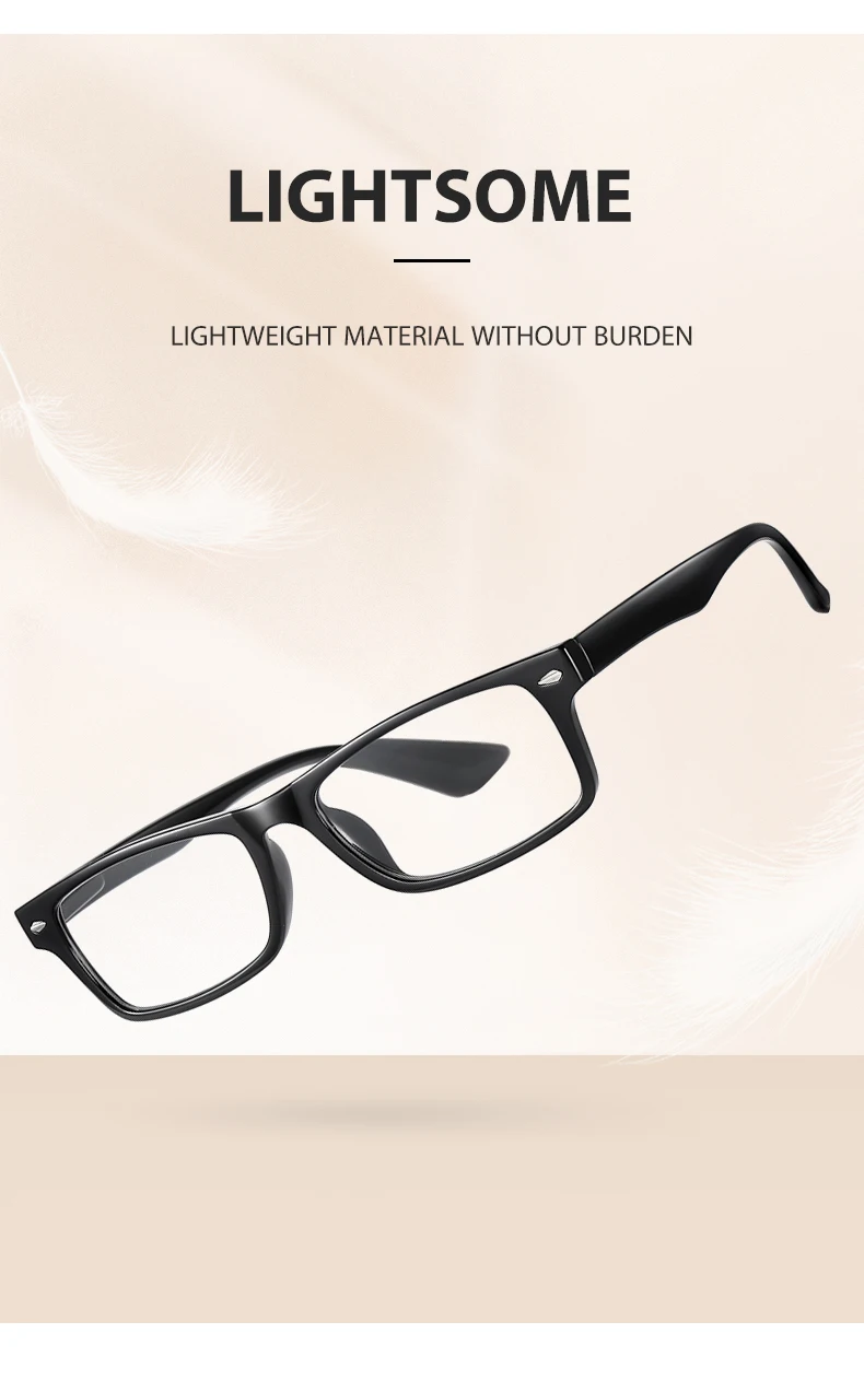 Rectangle frame spring hinge reading glasses 1.0 1.5 2.0 2.5 3.0 3.5 4.0 reading glasses blue light blocking anti blue light