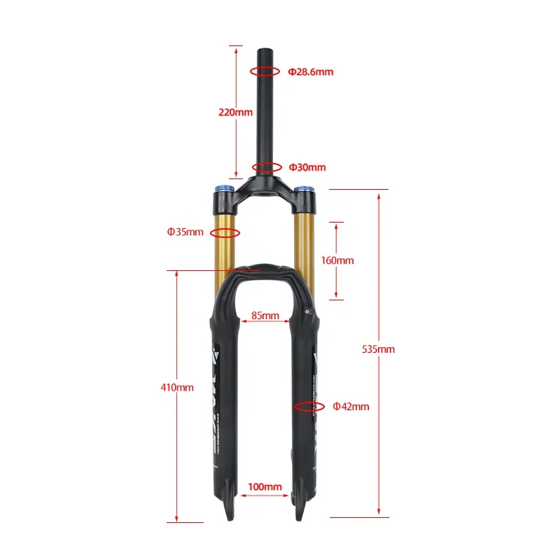 WAKE mtb Bike Magnesium Alloy Suspension Air Fork 27.5 29 Inch Without Damping Bicycle Fork Pneumatic Shock Absorber Fork
