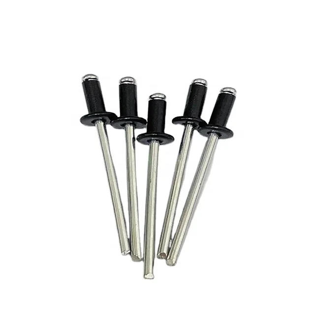 Din7337 open type black color painted domed head Aluminum steel