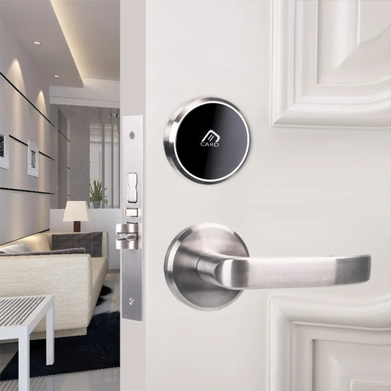 Split hotellock 304 stainless steel room door cardlock smart door lock apartment sensor lock