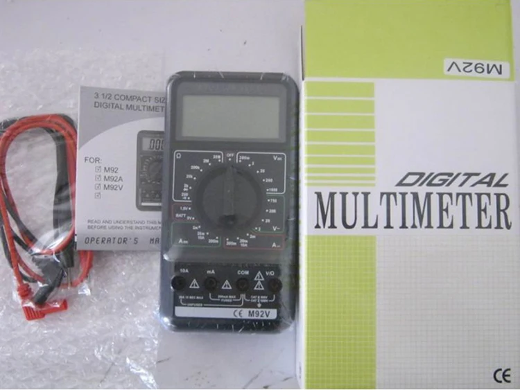 low price M92V 10A 600V portable Digital multimeter with off shift
