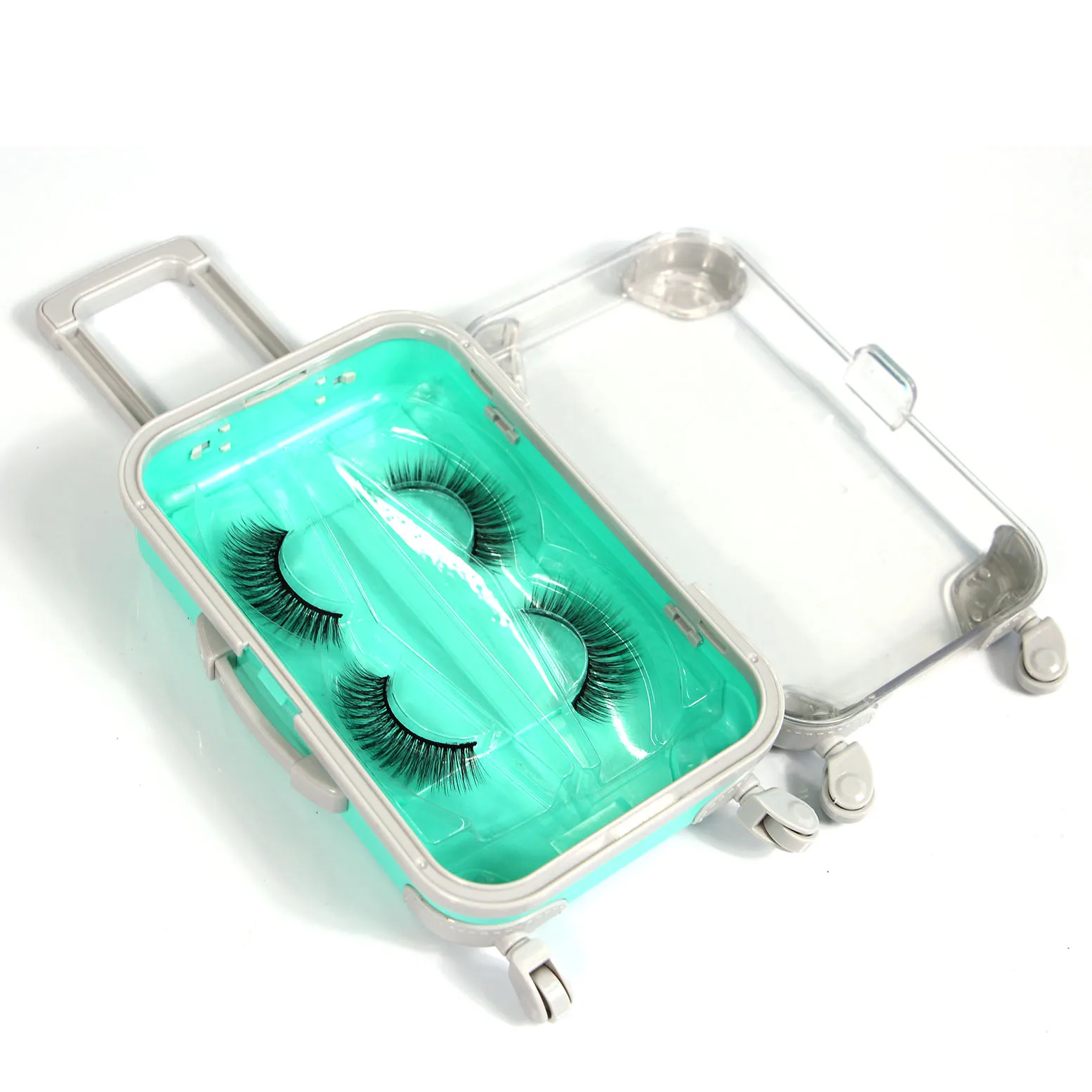 
Custom Suit Case Lash Packaging Boxes Lashes Luggage Case 