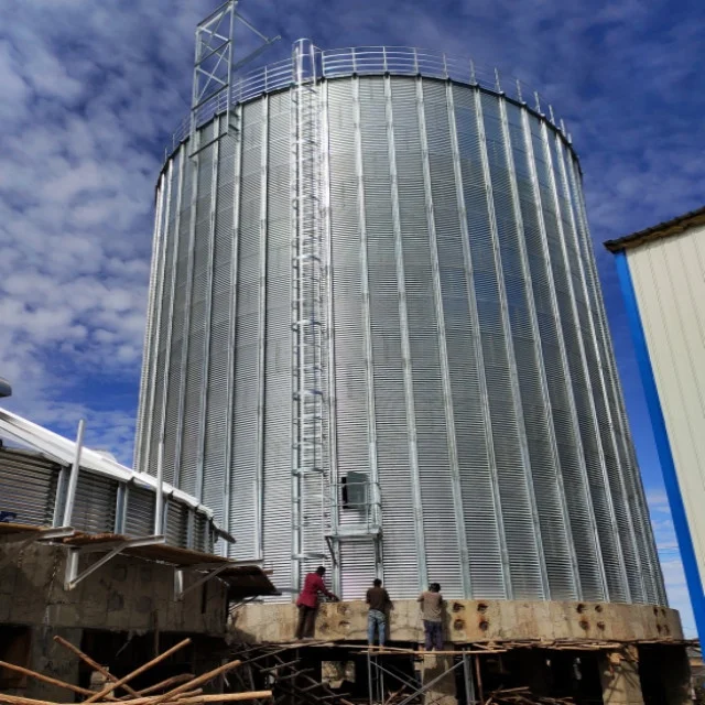  12500t гальванизированный стальной силос для зерна с плоским дном