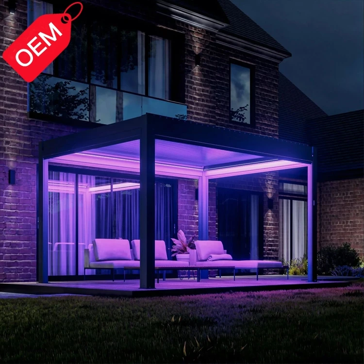 Customized Waterproof Sustainable ECO FRIENDLY Rain Protection Awning Shade Terrace Cover Roof Electric Patio Cover