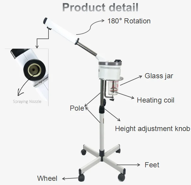 DTY Hot Sales Beauty Salon Vapor Ozone Facial Steam Machine For Face facial steamer