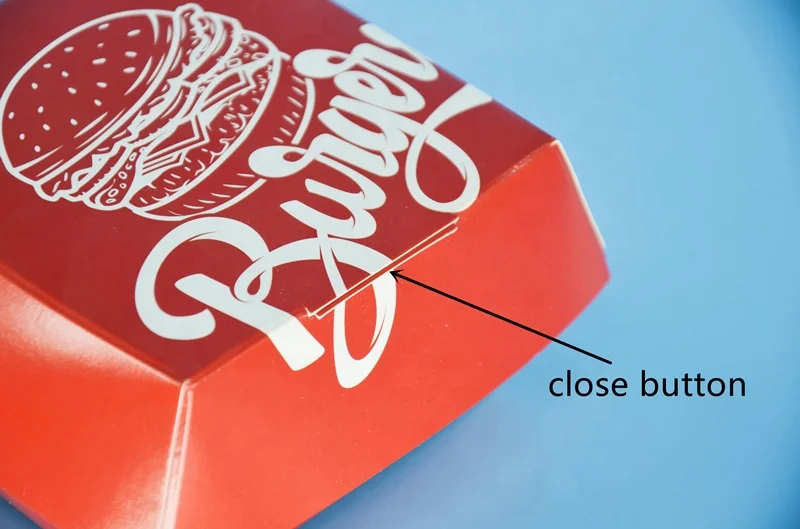 Fast food box custom burger boxes for mini and hamburger packaging with custom logo printing