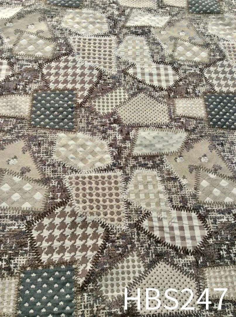 Eco-friendly 2024 New Design Polyester Geometric Tencel Cotton Brocade Geometry Woven Jacquard Fabrics for Women Clothing