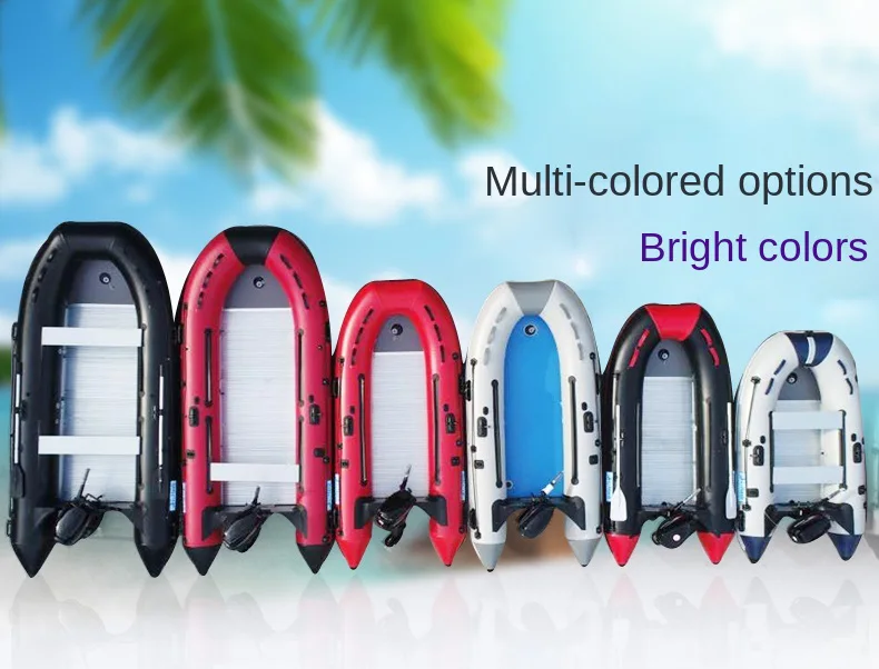 380*175cm 7 person inflatable rubber horus water rescue motor boat with aluminum floor