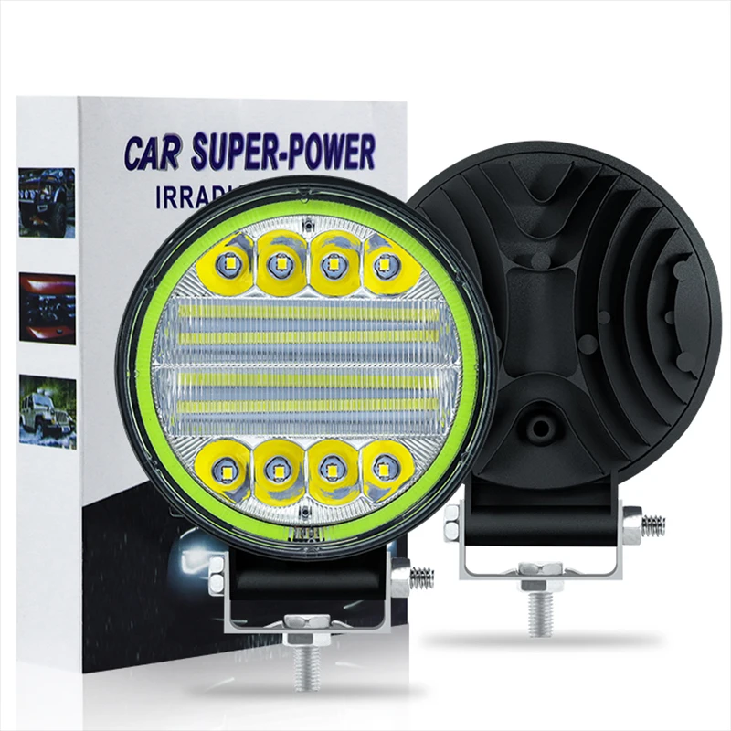 High quality 24v 72W 38MM Worklight Green Aperture work light offroad car led work lights for offroad truck tractor