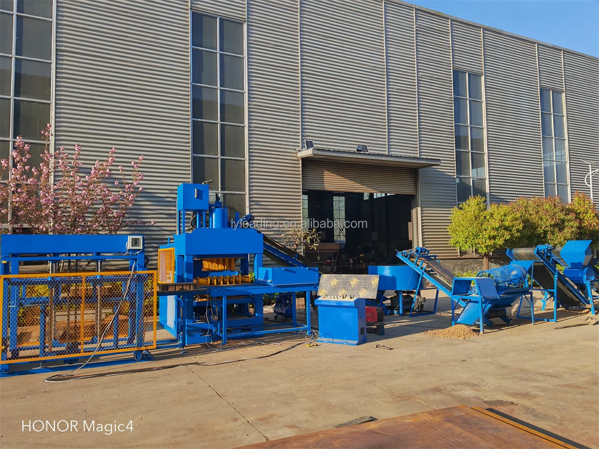 Automatic stacker HY10-10s Hydraulic Compressed Earth Mud Clay Eco Adobe Interlocking Interlock Block Brick Making Machine