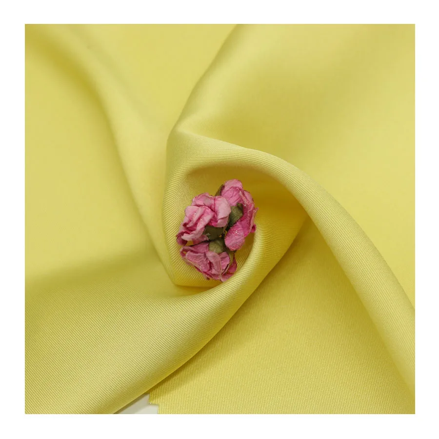 Factory Custom Wholesale 100 Polyester Recycle Fabric Twill Silk Fabric for Dress