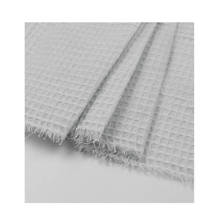 Customized Colors Waffle Fabric Different Width available Soft Classic Pattern Material