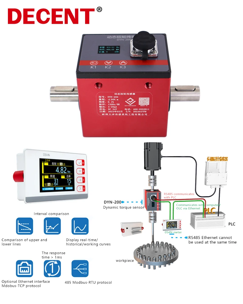 High precision motor torque sensor 0.5nm 1nm 2nm 3nm 4nm 5nm 10nm torque sensor for force measurement