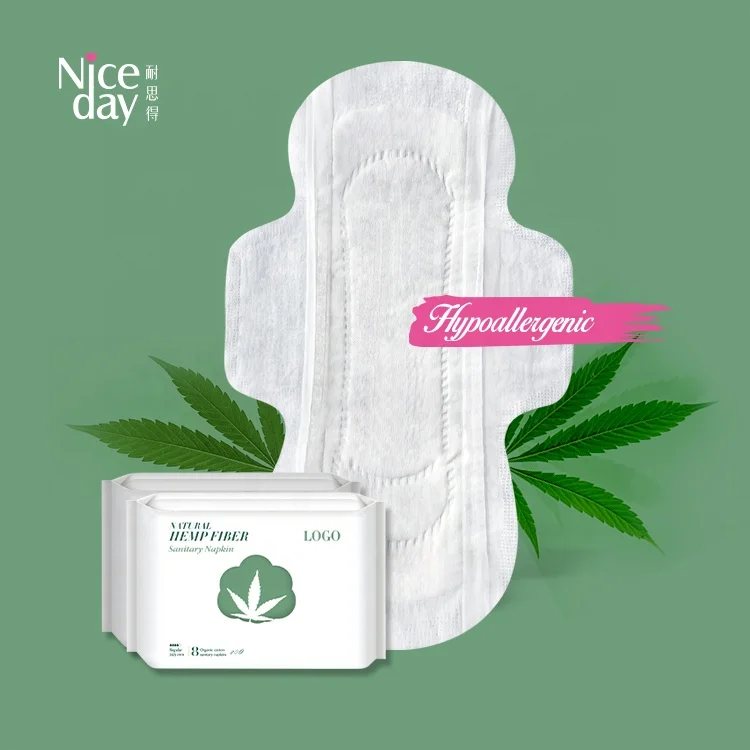 Hemp-Based Feminine pad Clean Industrial Hemp Regular sanitary pad