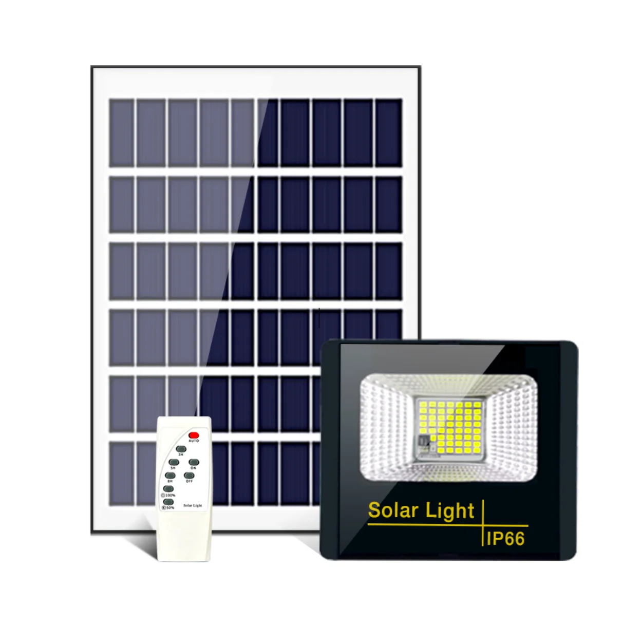 OEM Factory Aluminum Reflector Solar Flood Light With Charging Indicator 300w solar LED Lamps Garden Pathway lighting