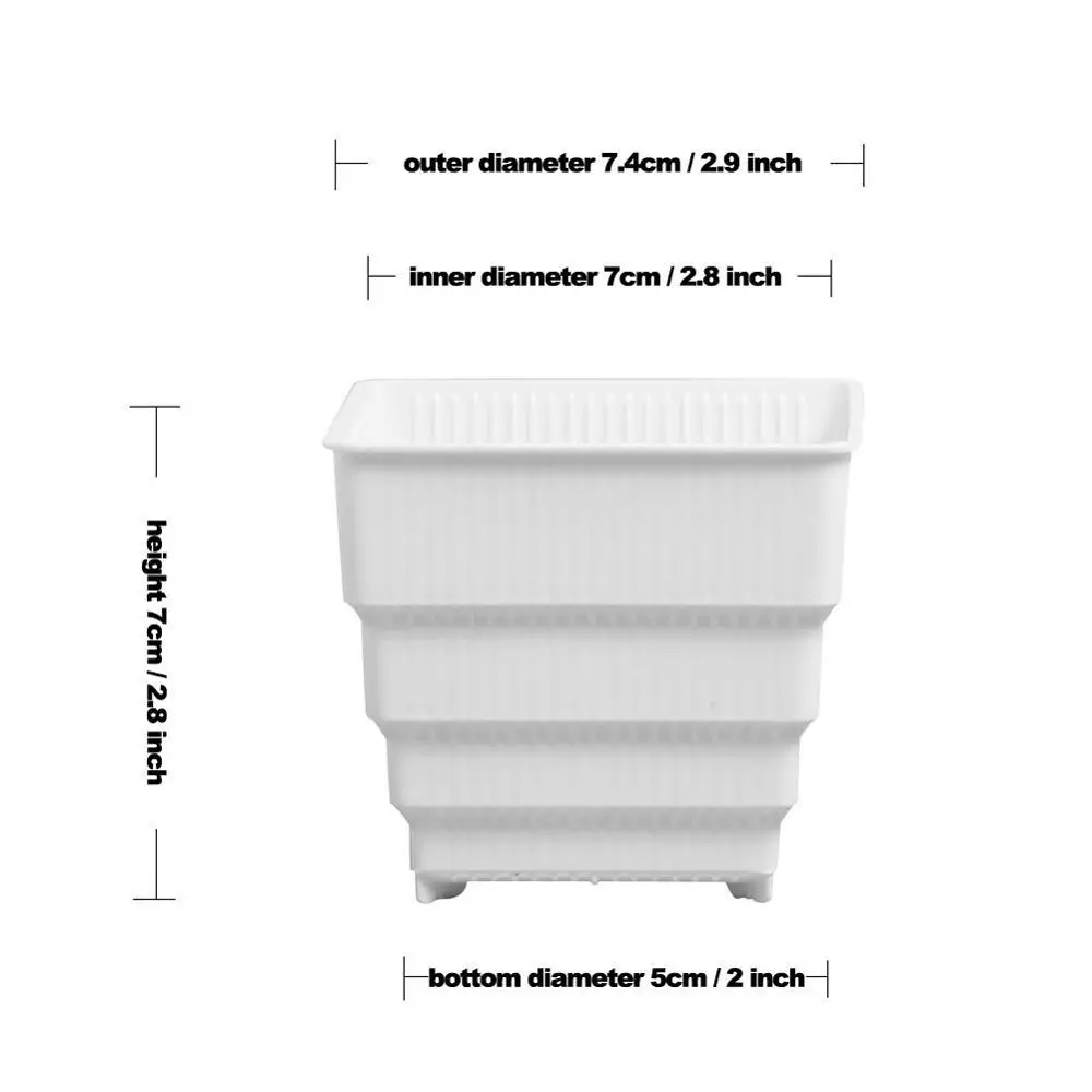 
Plastic Square Nursery and Seedling Pot Container Seed Starting Transplant Planter with Drain Hole for Succulents 