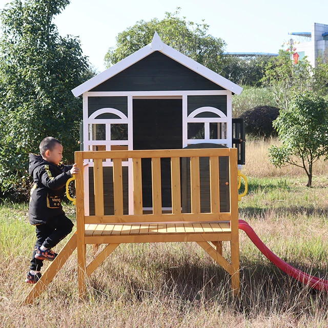 Durable Outdoor Children Play House Wooden Kids Playhouse