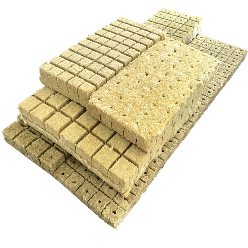 Garden Stonewool Starter Plugs Rock Wool Board Grow Hydroponic Rock Wool Cubes
