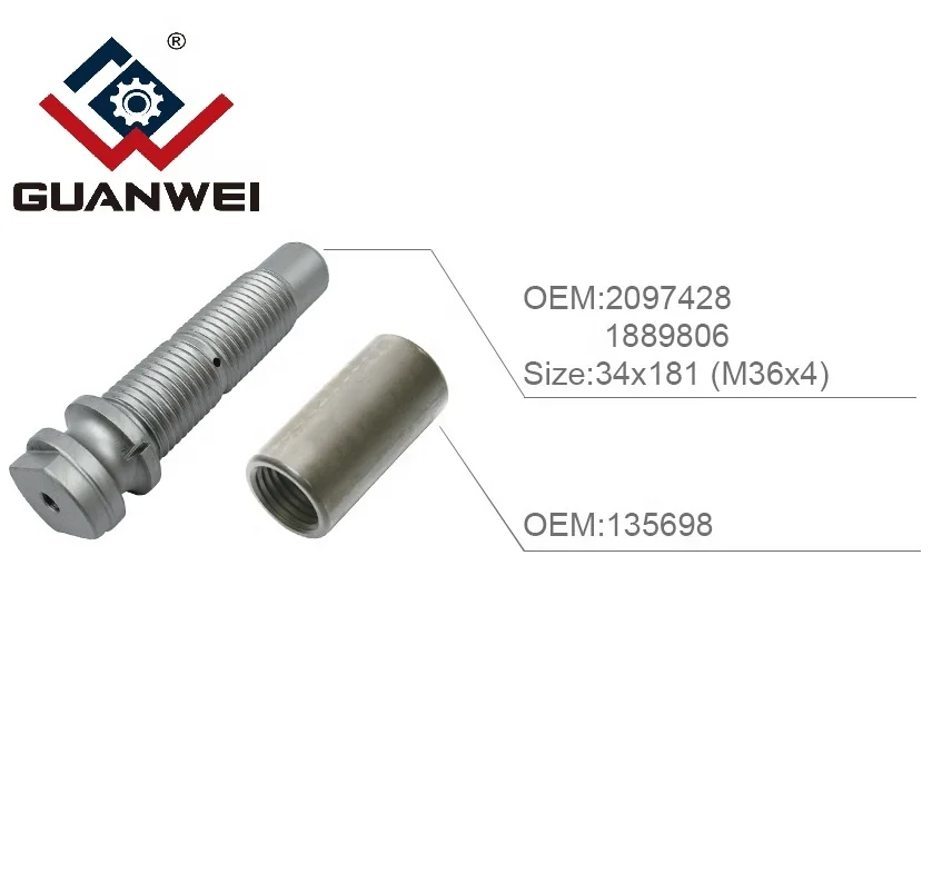 Truck Parts Spring Pin With Bushing OEM 2097428/1889806/135698 Spring Loaded Pin